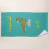 Tropische meeuw-bruine strandlaken (Voorkant)