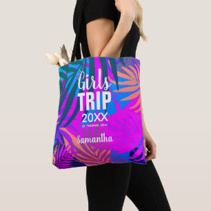 Tropische meisjes die met Kroon, Jaar, & Naam reiz Tote Bag