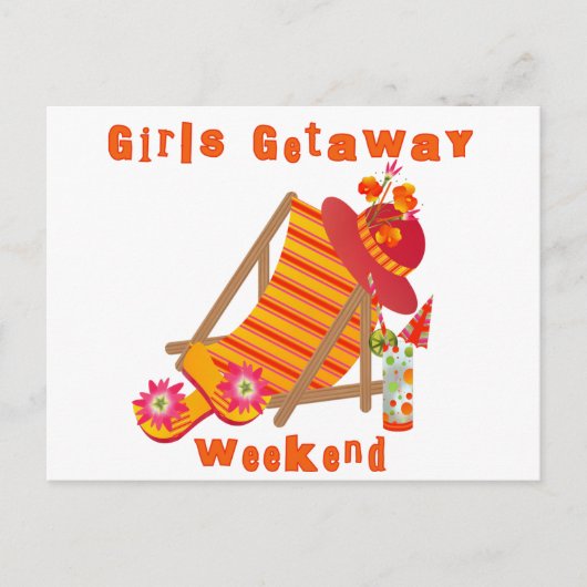 Tropische meisjes Getaway Weekend Briefkaart (Voorkant)