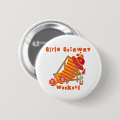 Tropische meisjes Getaway Weekend Ronde Button 5,7 Cm (Voorkant /achterkant)