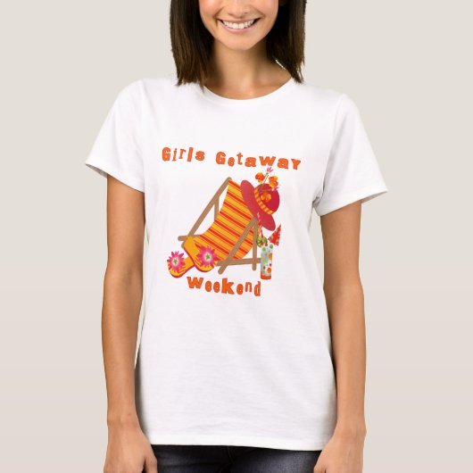 Tropische meisjes Getaway Weekend T-shirt (Voorkant)