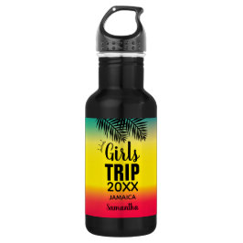 Tropische meisjes, kroonjaar en naam waterfles 