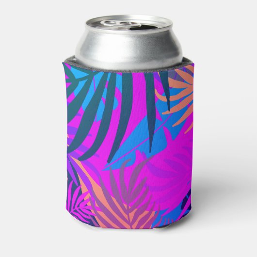 Tropische meisjes reizen met Kroon en Jaar Blikjeskoeler (Blikje Achterkant)