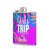 Tropische meisjes reizen met Kroon, Jaar en Naam Heupfles (Links)