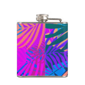 Tropische meisjes reizen met Kroon, Jaar en Naam Heupfles (Achterkant)