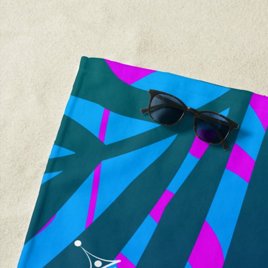 Tropische meisjes reizen met Kroon, Jaar en Naam Strandlaken (In situ)