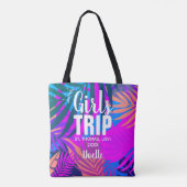 Tropische meisjes reizen met Kroon, Jaar en Naam Tote Bag (Achterkant)