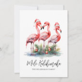 Tropische Mele Kalikimaka Kerstmis Feestdagenkaart (Voorkant)