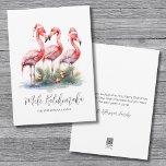 Tropische Mele Kalikimaka Kerstmis Feestdagenkaart<br><div class="desc">Vier de feestdagen met een beetje surf en zand met deze feestelijke print met drie roze flamingo's met kerstmutsen en ornamenten accenten aan de basis. Wens uw geliefden een gelukkig vakantieseizoen in strandstijl. Of u nu op een strand of een tropische locatie woont, zoals Florida, Hawaii, de Bahama's, of gewoon...</div>