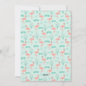 Tropische Mele Kalikimaka Roze Flamingo Foto Feestdagenkaart (Achterkant)