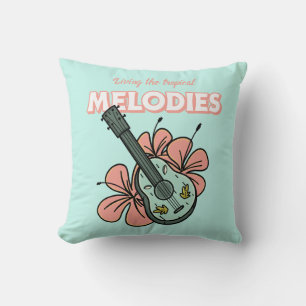 Tropische Melodieën Ukulele Floral Art Kussen