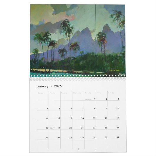 Tropische Melody, Darrell Hill Painting Calendar.. Kalender (Jan 2026)