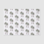 Tropische Merry Christmas Palm Trees Patroon Tissuepapier (Voorkant)