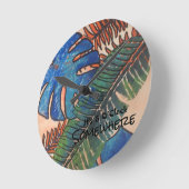 Tropische  met bladeren ronde klok (Hoek)