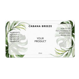 Tropische met tropische trommelfleslabels etiket