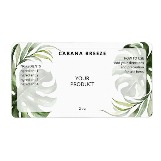 Tropische met tropische trommelfleslabels etiket (Voorkant)