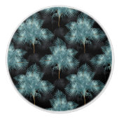 Tropische metalen blauw en goudpalen zomer keramische knop (Voorkant)