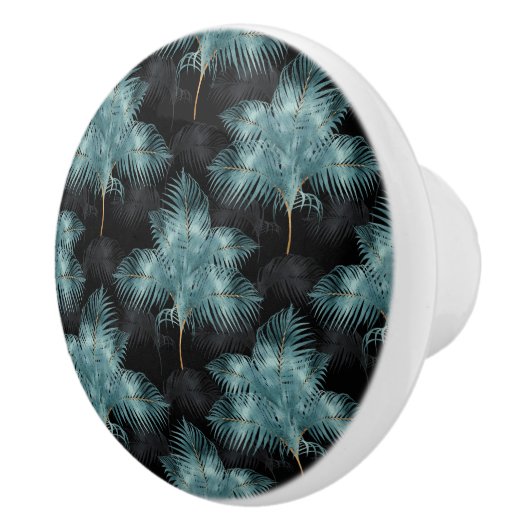 Tropische metalen blauw en goudpalen zomer keramische knop (Rechts)