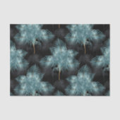 Tropische metalen blauw en goudpalen zomer tissuepapier (Voorkant)