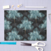 Tropische metalen blauw en goudpalen zomer tissuepapier (Craft)