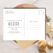 Tropische Mexico Destination Wedding Save the Date Aankondigingskaart