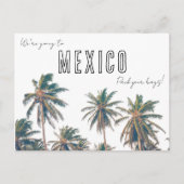 Tropische Mexico Destination Wedding Save the Date Briefkaart (Voorkant)