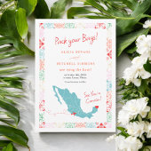 Tropische Mexico kaart bestemming bruiloft