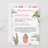 Tropische Mexico kaart QR welkom bruiloft (Achterkant)