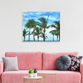 Tropische middag met palmen canvas afdruk (Insitu (Woonkamer))