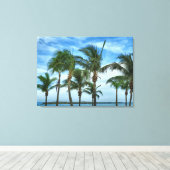 Tropische middag met palmen canvas afdruk (Insitu (Houten vloer))