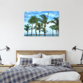 Tropische middag met palmen canvas afdruk (Insitu (Slaapkamer))
