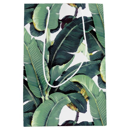 Tropische middelmatige tas van banaan met bladeren medium cadeauzakje (Voorkant)