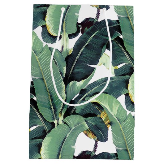 Tropische middelmatige tas van banaan met bladeren medium cadeauzakje (Achterkant)