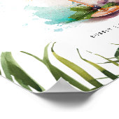 Tropische Mimosa cocktail bar menuteken Poster (Hoek)