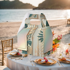 Tropische minimalistische elegantie bedankdoosjes