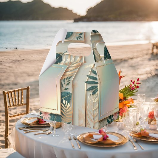 Tropische minimalistische elegantie bedankdoosjes