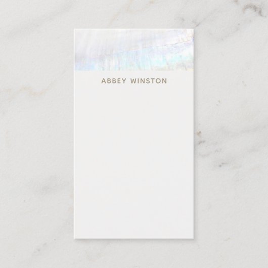 Tropische minimalistische schelp visitekaartje (Voorkant)