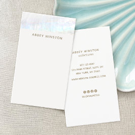 Tropische minimalistische schelp visitekaartje