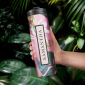 Tropische minimalistische thermische droogtrommel thermosbeker