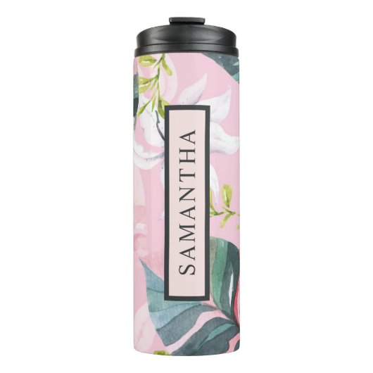 Tropische minimalistische thermische droogtrommel thermosbeker (Voorkant)