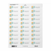 Tropische Mint Bloem Etiket (Full Sheet)