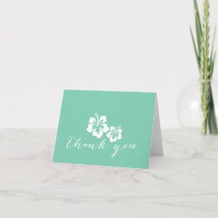 Tropische Mintgroene Hibiscus Bloemen Bedankt