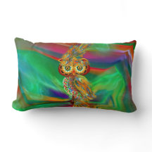 Tropische Mode Koningin Owl Pillow