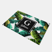 Tropische moderne banaan verliest familienaam deurmat (Schuin)