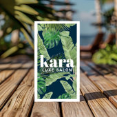 Tropische Moderne Boutique Salon Designer Navy Visitekaartje