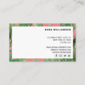 Tropische Moderne Boutique Salon Pink Benoeming Klantenkaartje (Achterkant)