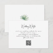 Tropische Moderne Eenvoudige Huwelijk QR Code Behu (Voorkant / Achterkant)