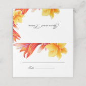 Tropische moderne florale gevouwen plaatskaartje (Buitenkant ongevouwen)