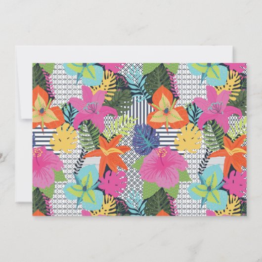 Tropische moderne grafische finale kaart (Achterkant)