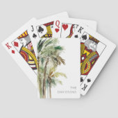 Tropische moderne palmbomen pokerkaarten (Achterkant)